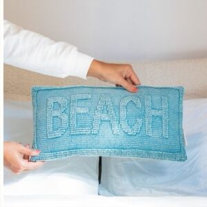"Beach" throw pillow